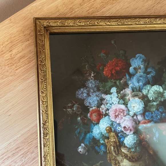 Floral Still Life Gold Framed Art - Picture 5 of 7